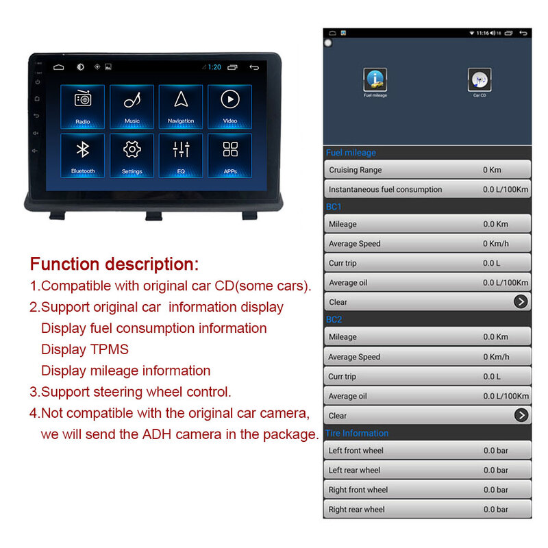 Coho Voor Opel Antara Bluetooth Multimedia Speler Auto Navigatie Radio Android 10.0 8-Core 6 + 128G