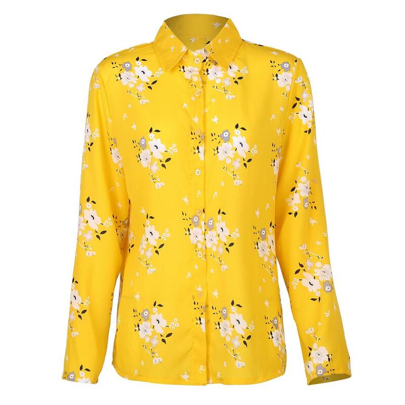 2020 spring Women Blouses Vintage Floral Blouse Long Sleeve Shirt Women  Tops Fashion Cotton Shirt