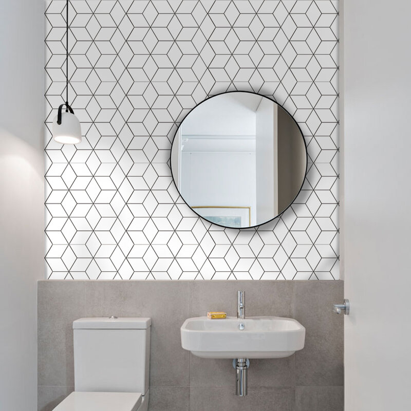 Kafelkowa naklejka kuchnia Backsplash naklejka ścienna samoprzylepne płytki z mozaiką łazienka wodoodporna DIY biała Nordic nowoczesne dekoracje do domu