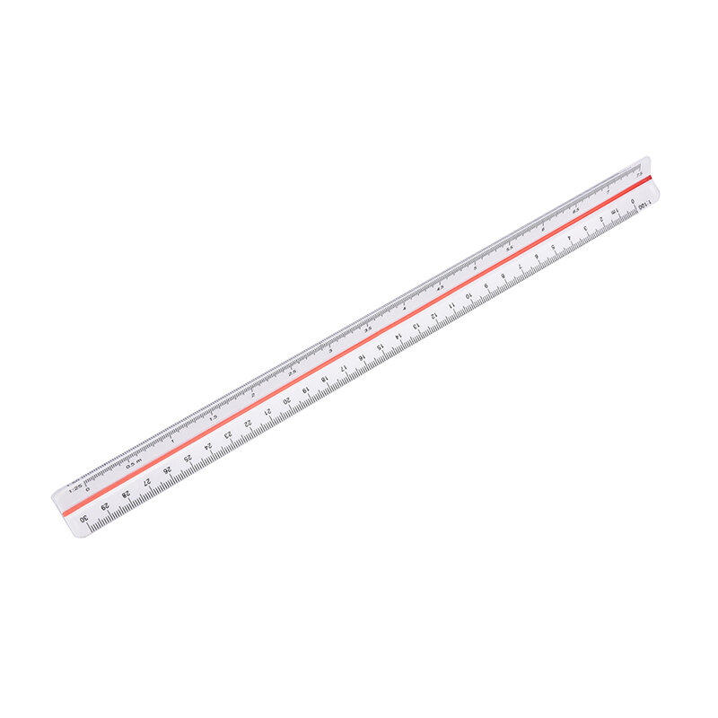 1PC Multifunctional Design Plastic Multi-scale Ruler Triangular Scale Ruler Measurement