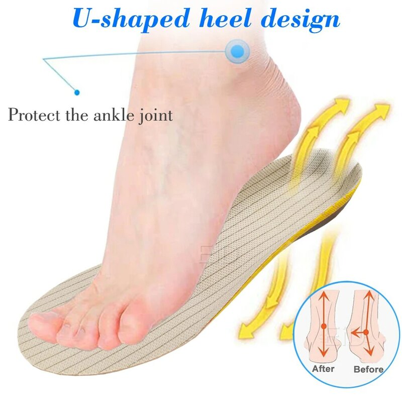 Almofada ortopédica do apoio do arco da inserção das sapatas para o cuidado dos pés da fasciite plantar