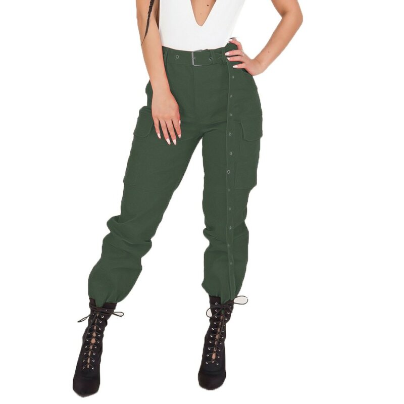 2021ใหม่แฟชั่น Hip Hop Joggers Cargo กางเกงสตรี Harem กางเกงกีฬากางเกง Streetwear ลำลองกระเป๋ากางเกงกางเกง