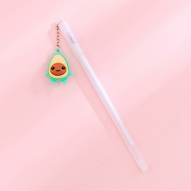 4 قطعة قلادة الأفوكادو الإبداعية مضحك التعبير هلام حبر القلم أقلام القرطاسية هدية