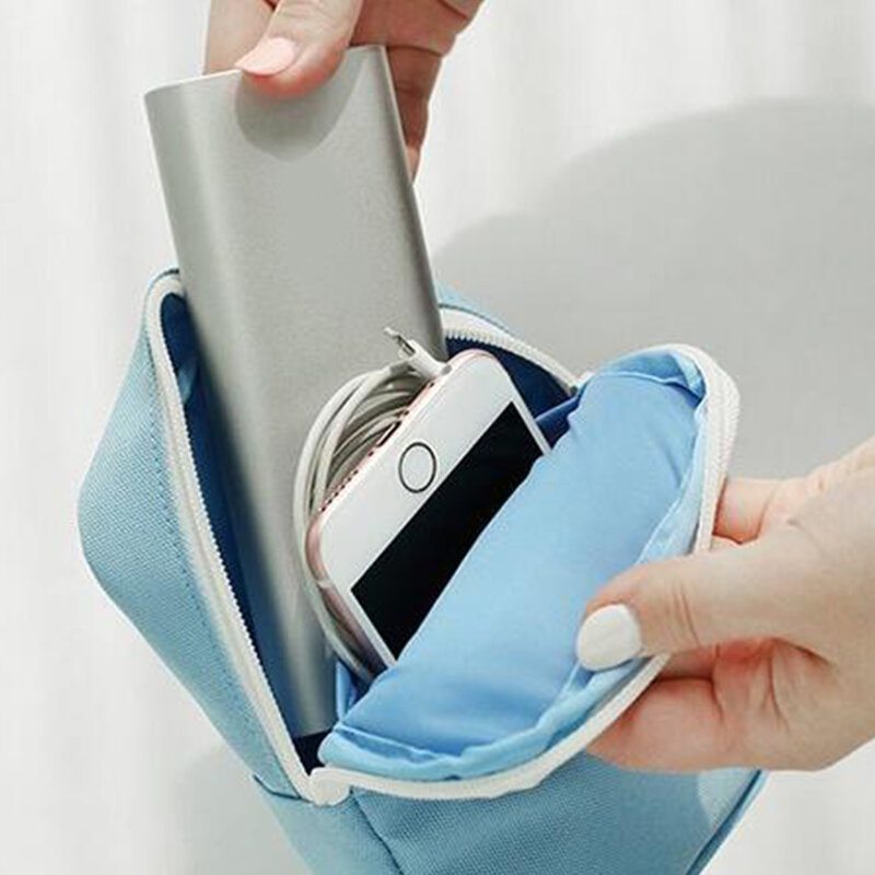Przenośna torba na Bank mocy gadżety USB kable przewody organizator torba na dysk twardy ochrona wielofunkcyjne etui podróżne