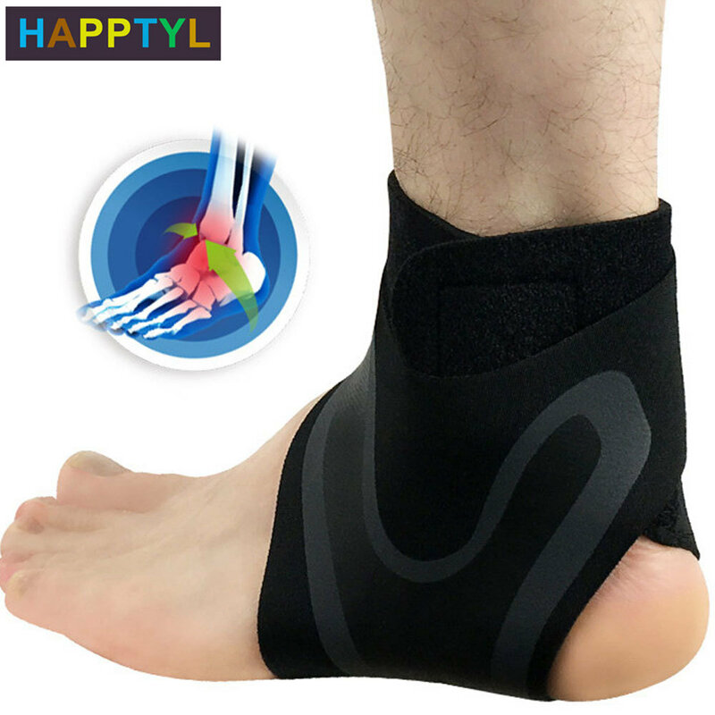 HAPPTYL การบีบอัดข้อเท้าข้อเท้าสนับสนุน Stabilizer-ปรับป้องกัน Sprains การบาดเจ็บ Breathable Neoprene สำหรับฟุตบอลฟุตบอ...