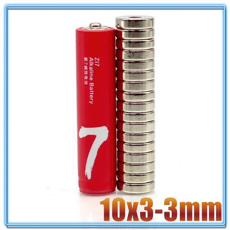 5-1000Pcs 10x3-3 N35 Super Strong Permanet Round Neodymium Countersunk Ring Magnet Rare Earth Magnets 10x3 Hole 3 For Speaker