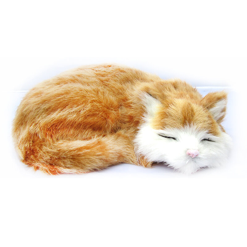 2021 Design Kawaii Simulation Sleeping Cats Plush Toy With Children's Favorite Birthday Christmas Gift