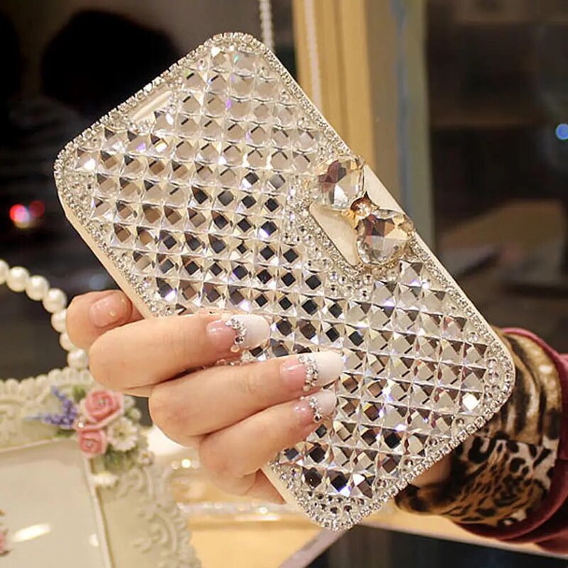 Lapopnut Bling Diamond Strik Shiny Crystal Rhinestone Pu Leather Case Voor Samsung Galaxy A71 A51 A8 A7 A6 A5 A3 j6 J5 J4 Plus