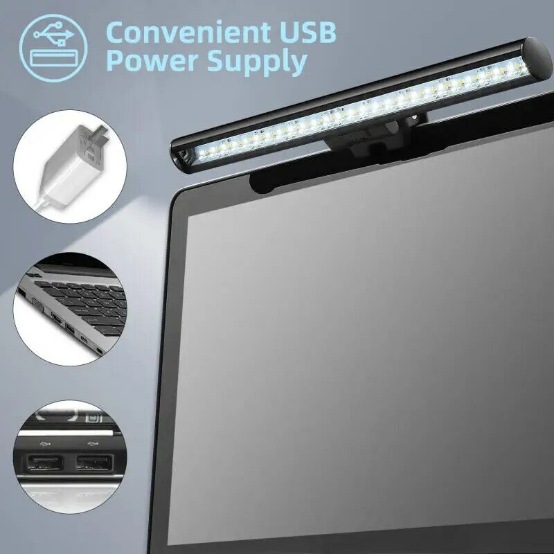 LED Light Dimmable USB Desktop Table Lamp Eye Protection Reading Lamp For Computer PC Monitor Screen Bar Hanging Light LED Bar