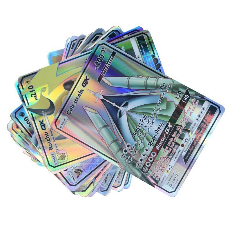 200 Stuks Tomy Pokemons Gx Mega Shining Kaarten Game Battle Carte Trading Cards Kinderen Speelgoed