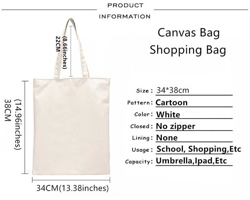 Spirited Away-bolsa de compras sin rostro de algodón, bolso de mano ecológico, para la compra, cuerda, sacola, sacolas