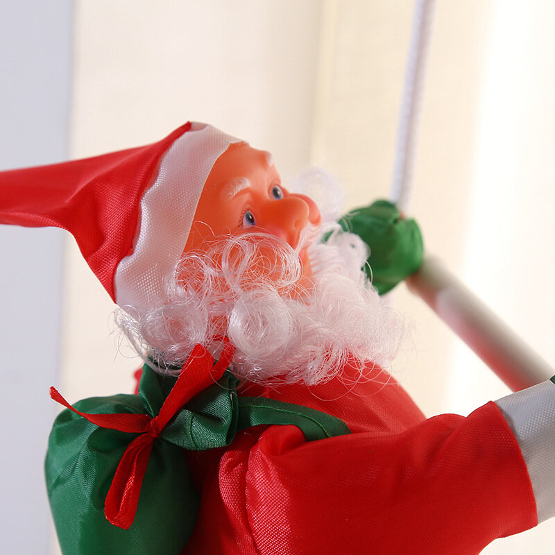 Colgante de Navidad de muñeco de Papá Noel, juguetes de escalera de escalada, decoraciones de árbol de Navidad para el hogar, decoración colgante DIY