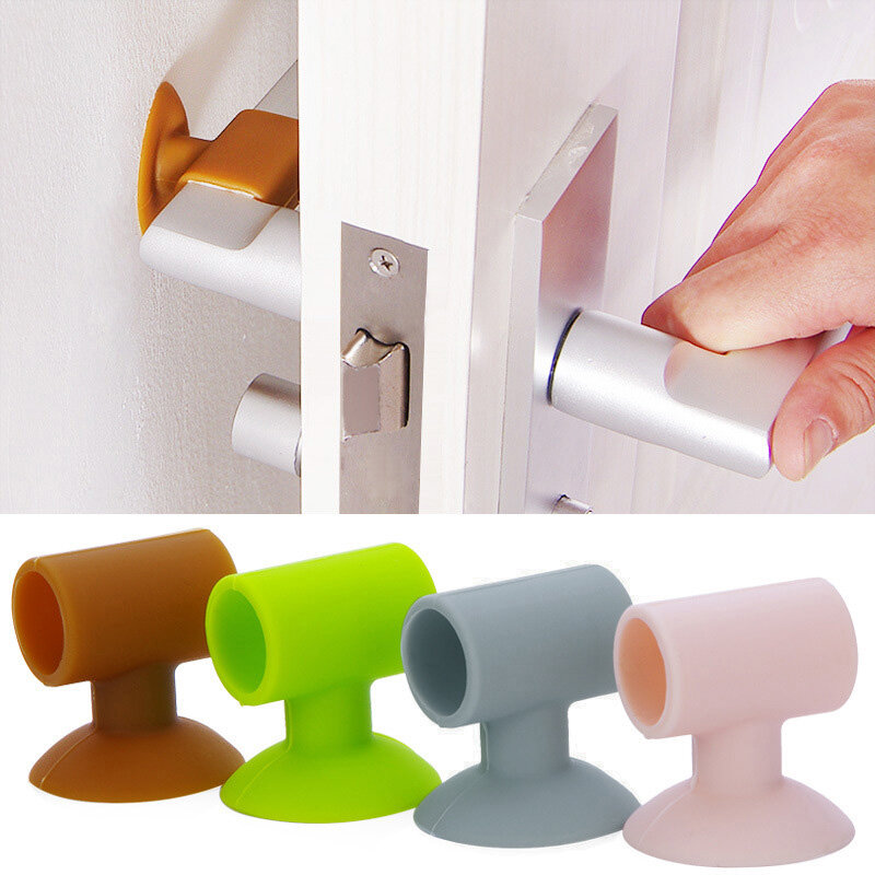 Silicone Door Handle Knob Crash Pad Wall Bumper Guard Stopper Anti Collision Suction Pads MD7
