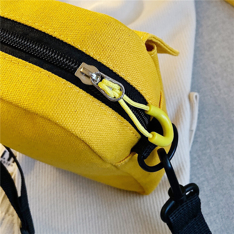 Mini Canvas Bag Girl All-match Shoulder Bag Portable Messenger Coin Purse Student Storage Bag Wallet Phone Bag Small Purses