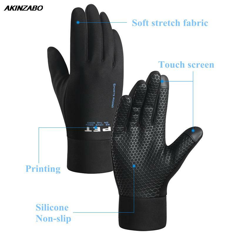 Luvas térmicas unissex para tela sensível ao toque, quente para inverno, ciclismo, ski, acampamento, caminhada, dedos inteiros, motocicleta