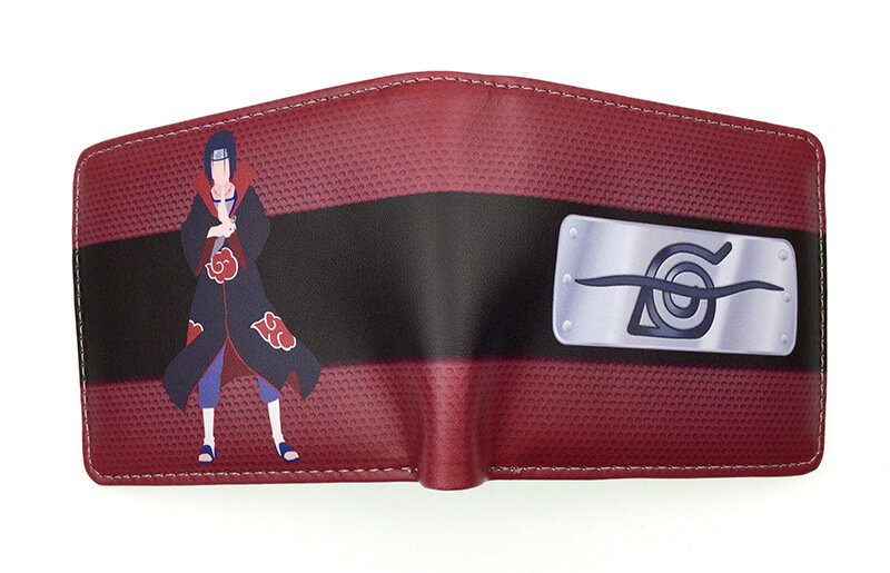 Новый мужской кошелек наруто в аниме Sasuke Kakashi держатель для карт, короткий студенческий клатч, крутой Кошелек для монет с мультяшным принтом...