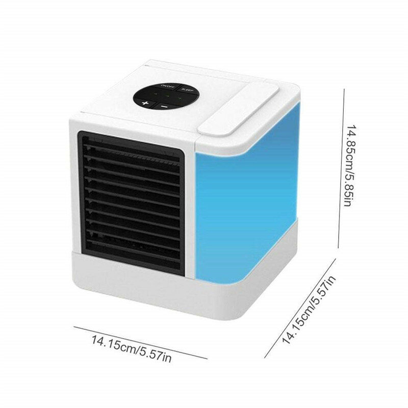 Mini ar-condicionado portátil com ventilador usb, ventilador, 7 cores, leve, 3 entradas, espaço pessoal, ventilação, dropshipping