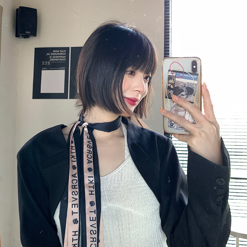 Zijden Sjaal Haarband Voor Vrouwen 2021 Nieuwe Koreaanse Stijl Hoofdtooi Franse Stijl Retro Gemakkelijk Bijpassende Stropdas Haar Lint Mode