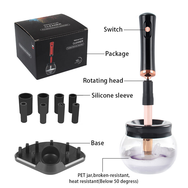 Makeup brush cleaner, electric scrubber, scrubbing machine, quick-drying instrument, waking up glue, make-up brush cleaning
