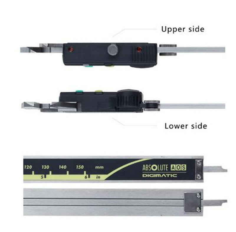 Mitutoyo-calibrador Digital Vernier CNC, herramientas de medición de acero inoxidable, 6 pulgadas, 150, 200mm, 500-196-20 LCD