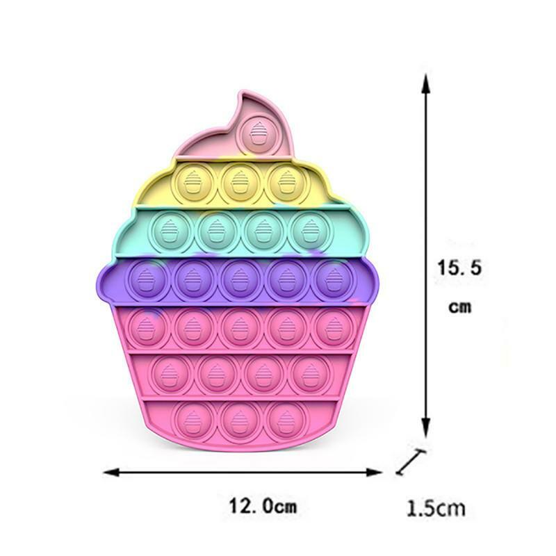 ใหม่ Fidget Reliever ความเครียดของเล่น Rainbow Push Bubble ของเล่นผู้ใหญ่เด็ก Sensory ของเล่นบรรเทาออทิสติกจัดส่งฟรี