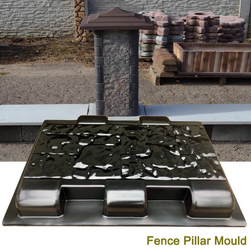 New Irregularly Cement Mold Plastic Brick Stone Concrete Mould Garden Path Stone Pillar Mold Stepping Decorative Fence