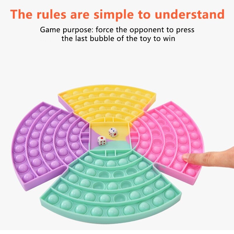 Super grande tamanho push bubble brinquedos autismo precisa de alívio de estresse mole brinquedo adulto crianças fidget família mesa jogos anti-stress