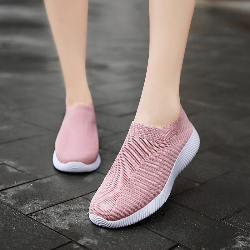 Special Offer Women Vulcanized Shoes High Quality Women Sneakers Slip on Flats Shoes Women Loafers Plus Size 35-43 Walking Flat
