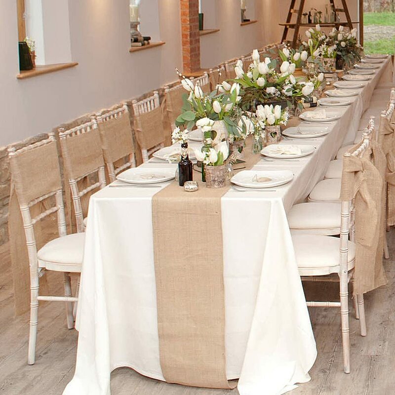 Mesa de serapilheira corredor cômoda capa de mesa para fazenda juta corredor de mesa tecido casamento festa queda decorações caqui