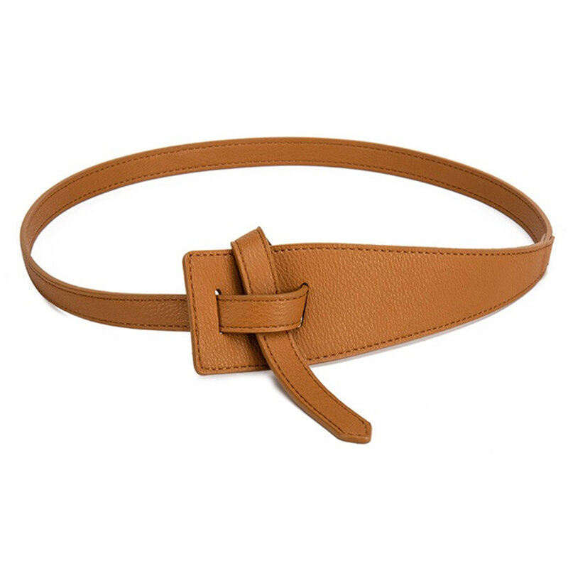 NYZ Sh-Cinturón de cuero sintético para mujer, cinturón largo ancho de Stitch, a la moda, combina con todo, para primavera y verano, novedad de 2021