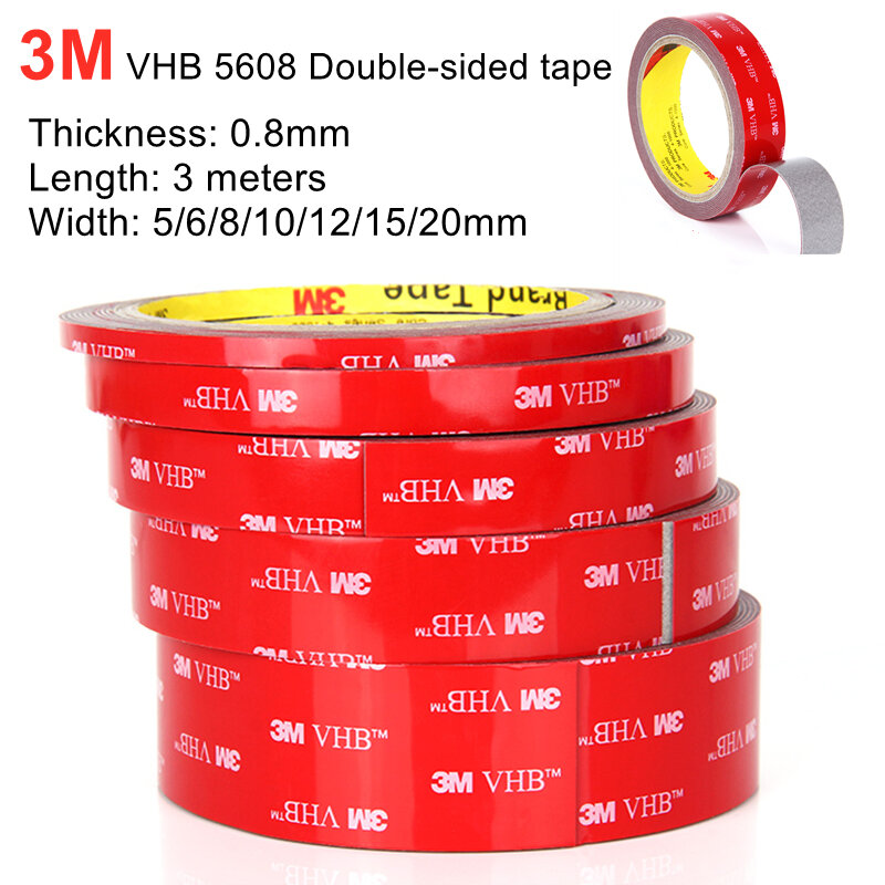 3M VHB 5608 cinta adhesiva de espuma acrílica de doble cara, cinta de montaje resistente al agua, uso en interiores y exteriores, Envío Gratis