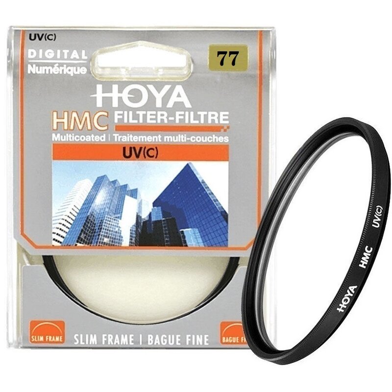 HOYA UV(c) filtr HMC 77mm szczupła ramka cyfrowa Multicoated HMC HOYA UV do aparatu Nikon Canon Sony ochrona obiektywu