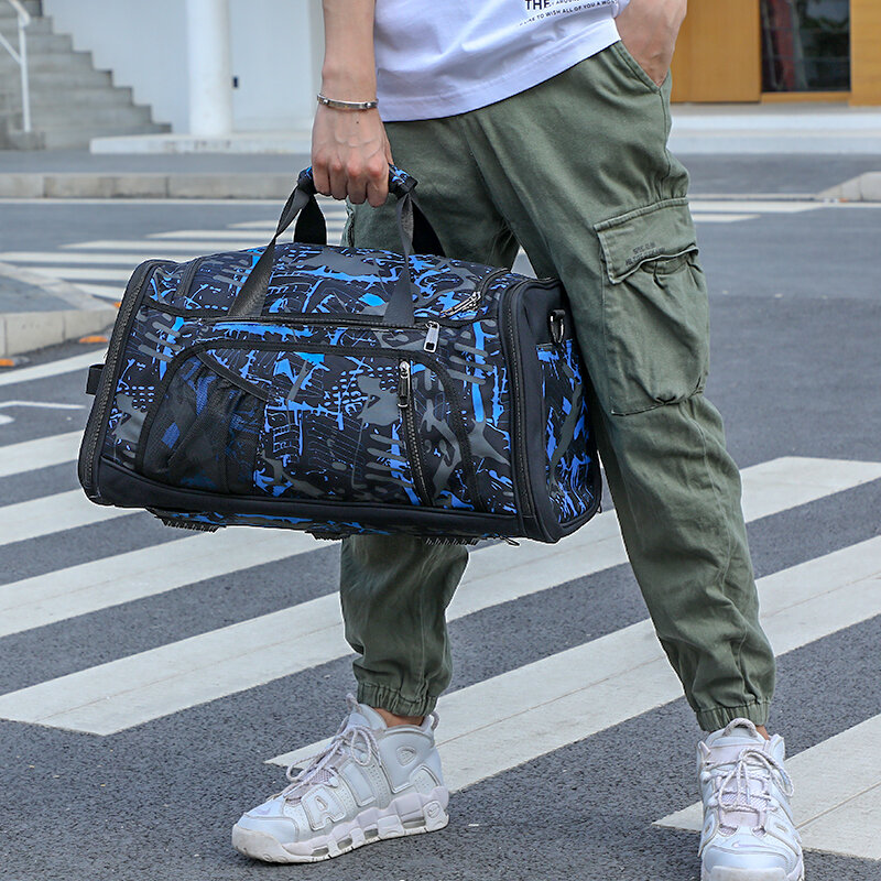 SenkeyStyle Gym Bags for Men Travel bags Large Capacity Waterproof 2021 New Fashion Male Duffel Bag Tote Weekend Bag