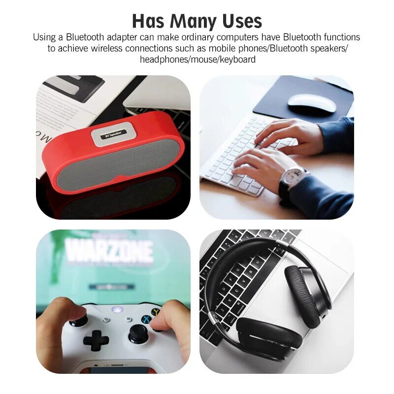 Adaptor Bluetooth Usb 5.0 Asli untuk Laptop Komputer Mini Transfer File Audio Pc Dongle Reseptor USB Pemancar Bluetooth 5