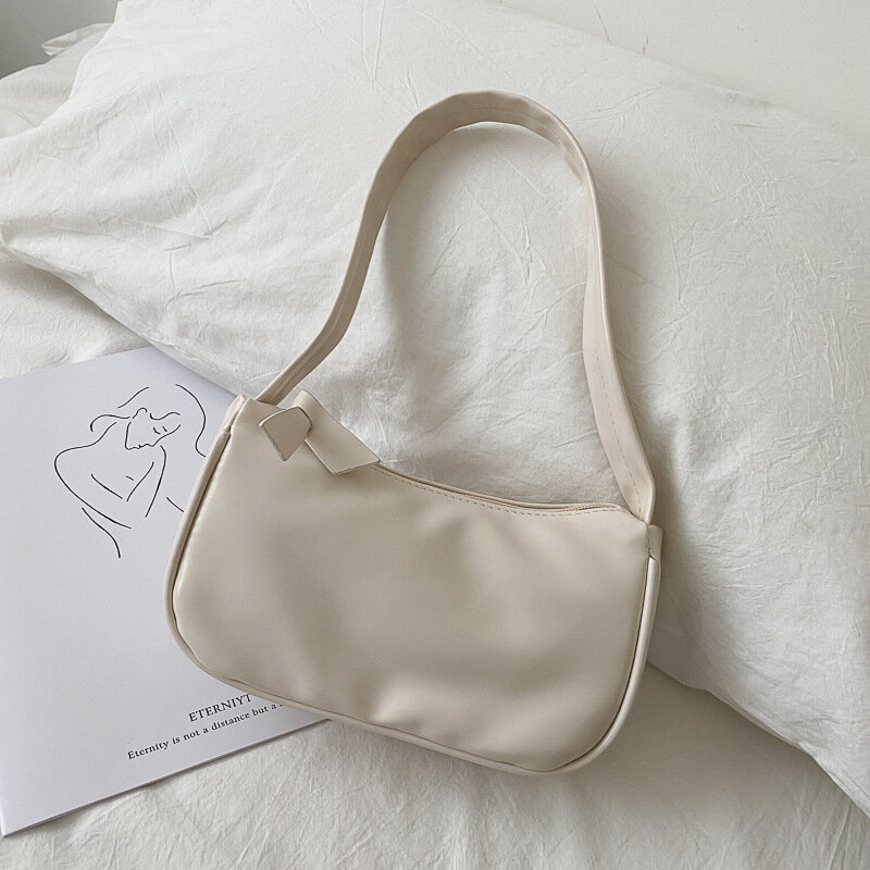 2021 New Handle Bag Women Retro Handbag PU Leather Shoulder Totes Underarm  Top Handle Bag Female Small Subaxillary Bags Clutch