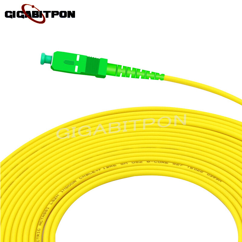 Cable de conexión de fibra óptica SC/APCFTTH, SC/APC-SC/APC SM SX, 3,0mm, G652D, 10 unids/paquete