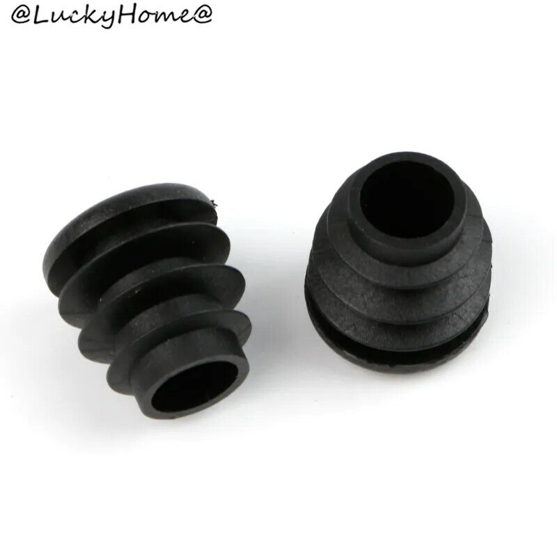 20Pcs Black Plastic Furniture Leg Plug Blanking End Cap Bung For Round Pipe Tube Hot-selling