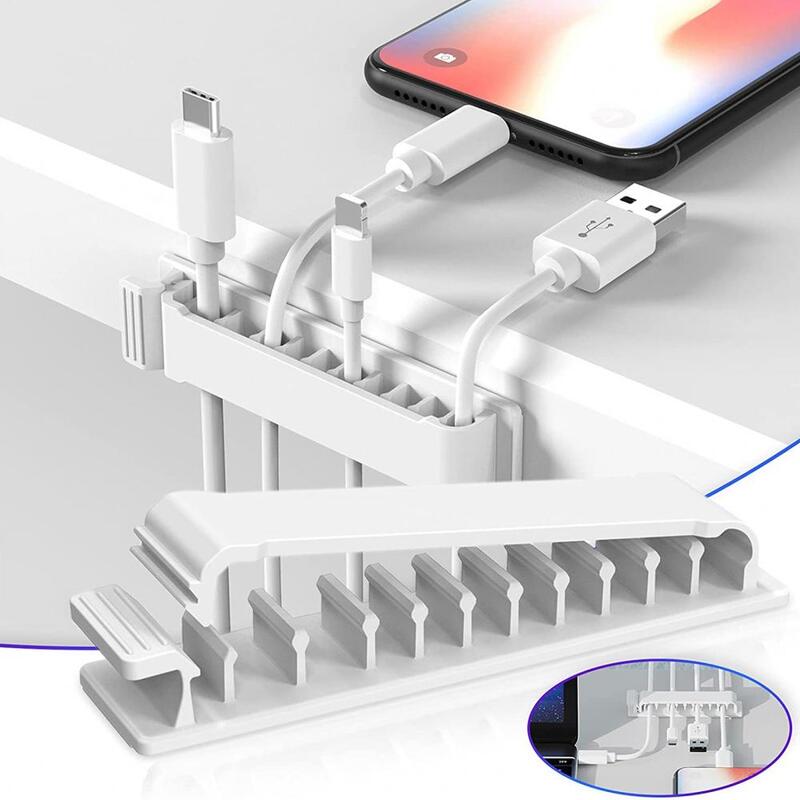 Practical Lightweight Tidy Keeping Cable Manage Multipurpose Wire Clamps for Earphone Cable Management Cable Organizers