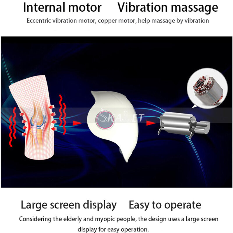 Multi-função laser aquecido massagem de ar no joelho instrumento de fisioterapia massagem no joelho reabilitação alívio da dor perna massageador