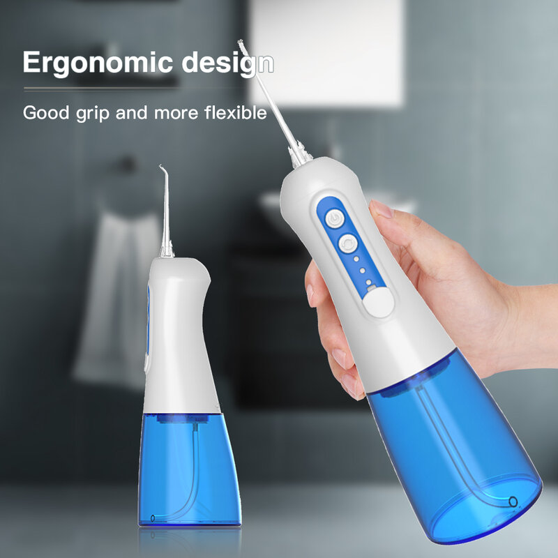 Irrigador Oral eléctrico portátil para dientes, hilo Dental para el hogar, tres modos, resistente al agua IPX7, con 5 boquillas, CE