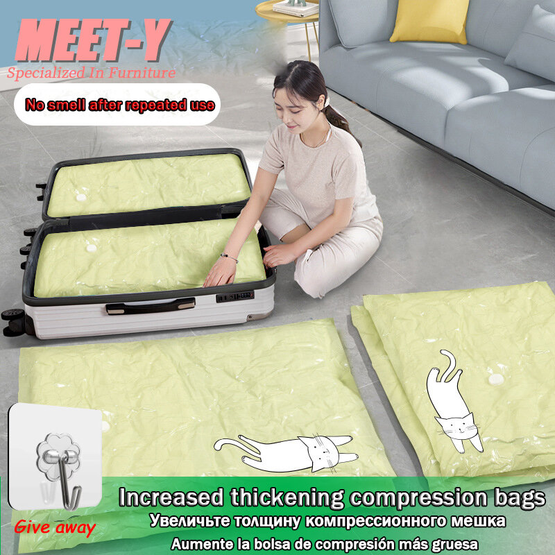 New 1 Piece Large Damp-proof Anti-Mould Thicken Vacuum Compression Bag Quilts Clothes StorageBag Space Saver Travel Accessories