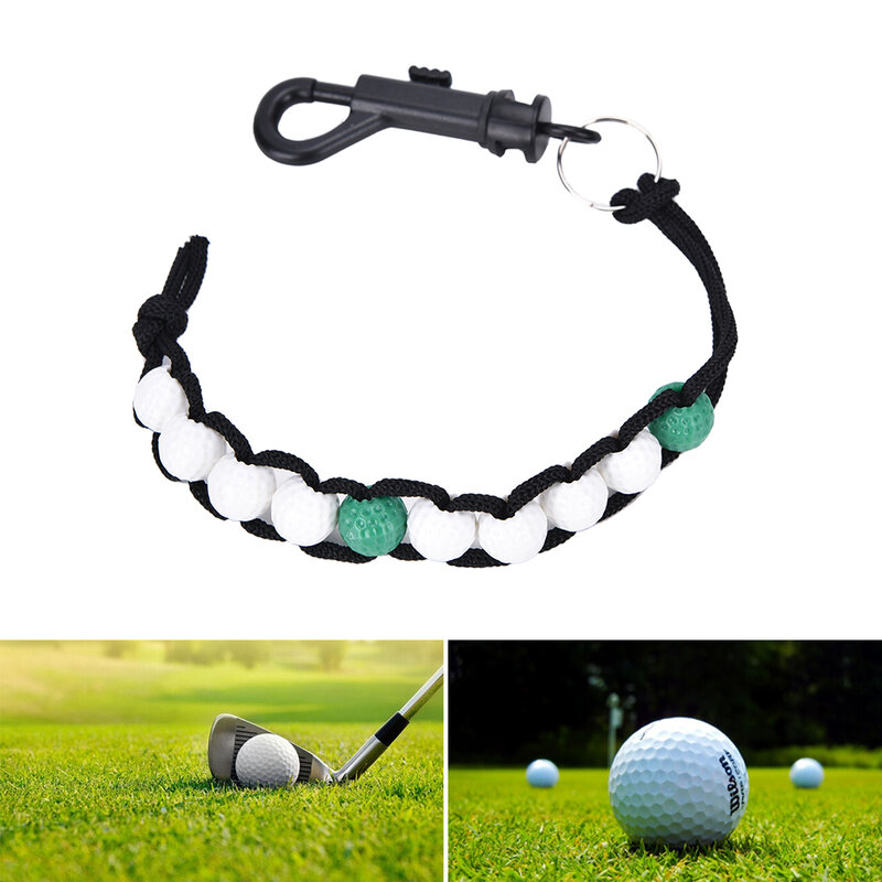 1 pz pallina da Golf perline punteggio contatore corsa Putt catena di punteggio con Clip Club accessori da Golf