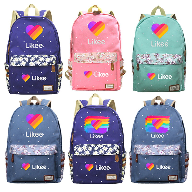 Likee ao vivo nova moda mochila para homens mulheres likee impresso ruckpack meninos meninas e adolescentes presente para voltar à escola saco de viagem
