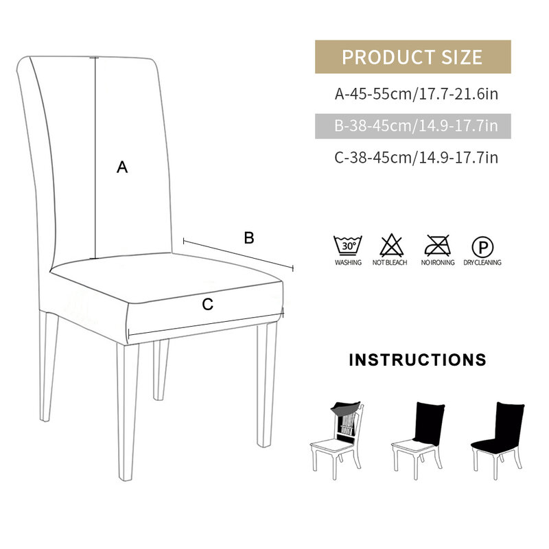 Housse de chaise imprimée florale extensible maison chaise de salle à manger couvre multifonction Spandex tissu élastique protecteur de siège universel