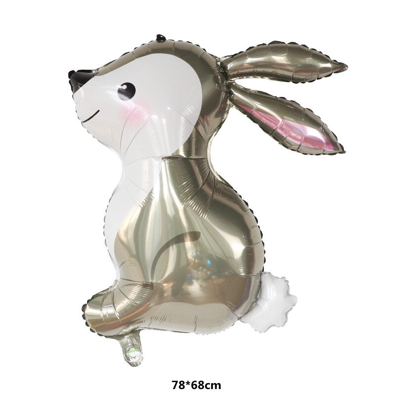 50Pcs Cartoon Konijn Folie Ballonnen Bunny Jungle Animal Helium Lucht Globos Baby Shower Pasen Decoraties Kip Verjaardagsfeestje