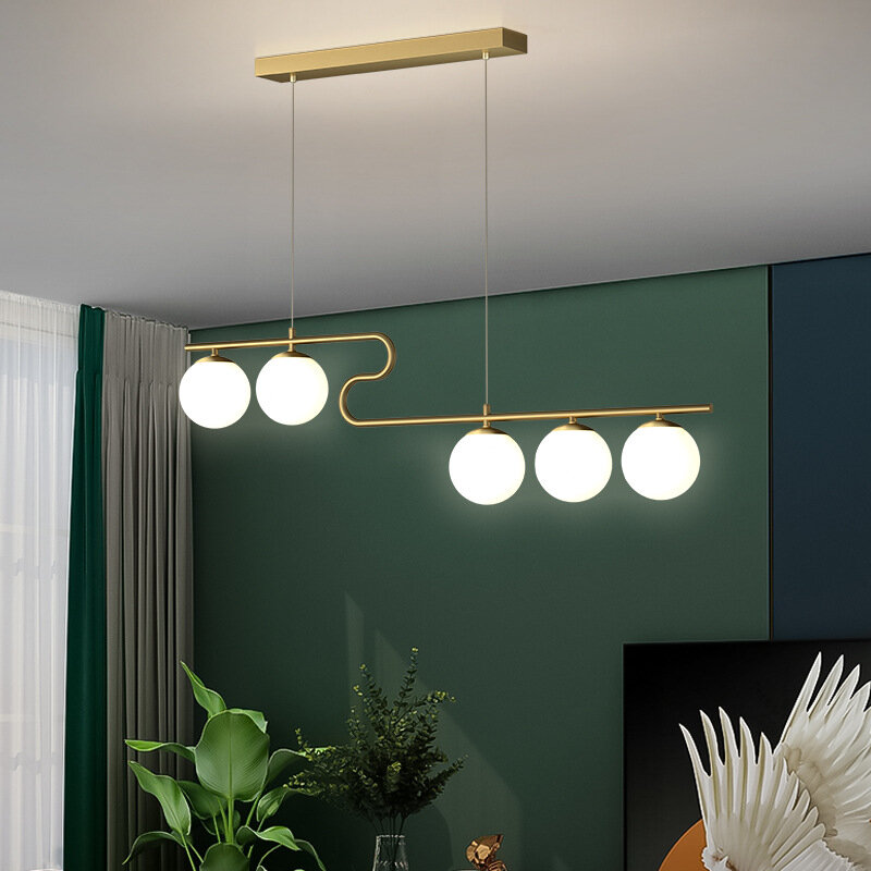 الحديثة بسيطة قلادة أضواء الطعام غرفة المعيشة الشمال الأسود مصمم الزجاج نوم إضاءة داخلية ديكور المنزل مصباح معلق E27