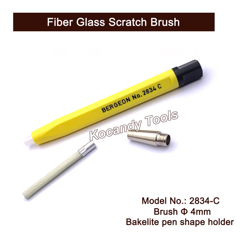 No.2834-C Bergeon fibre Glass Scratch Brush Pen Shape do narzędzia do usuwania zegarmistrza Scrach