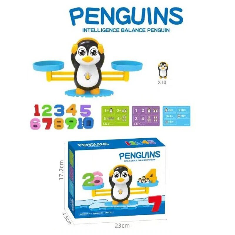ESUN Montessori Kids 무게 동물 균형 수학 장난감 산술 학습 원숭이 동물 균형 규모 번호 게임 학습 장난감