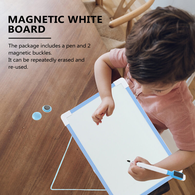 보드 지우기 드라이 화이트 보드 흰색 벽 쓰기 걸이 지울 수있는 그리기, 어린이 양면 미니 패드 통지 플래너 메시지 보드