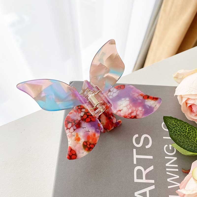 Butterfly Hair Claw For Women Girls Acetate Hair Accessories Sweet Hair Claw Clips Crab Simple Hair Clamps Chic Hair Clip